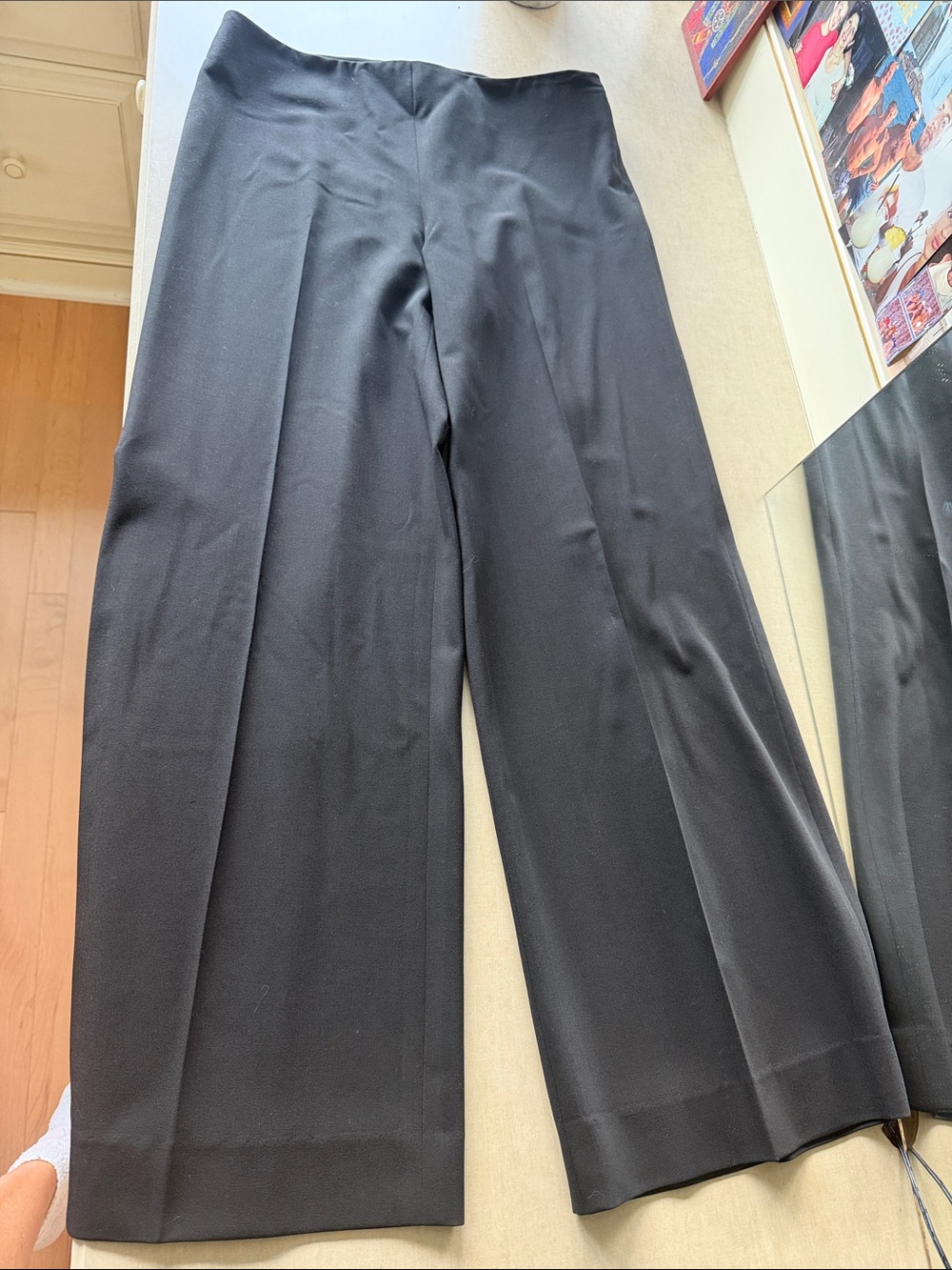 DKNY Black Wide-Leg Palazzo Pants